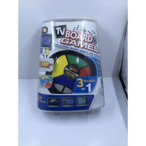 TV Board Games 3 in 1 Plug & Play Battleship, Simon & Checkers. Sealed